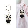 Silicone Panda Keyring Pendant Handmade Animal Shaped Keychain Fashionable Accessories for Backpacks and Handbags