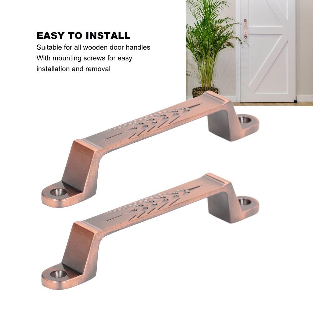 2pcs Easy Install Barn Door Pulls With Screws Sliding Door Pulls Heavy Door Handles Cabinet