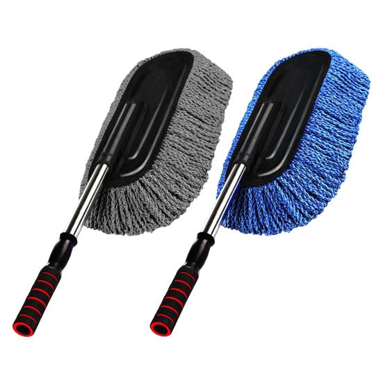 Microfiber Car Wash Brush Mop Kit with Long Handle Soft Bristle Brush Car Cleaning Supplies Duster Washing Tools Accessories