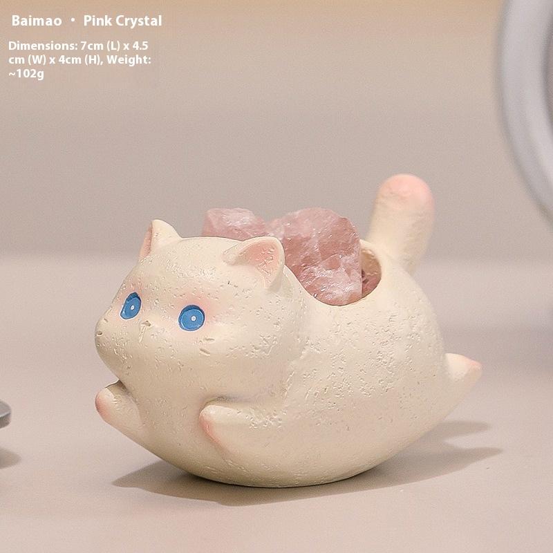 Cat Yo Yo Le Crystal Ornament Home Desk Decoration Gift New Creative Resin Cartoon Cute Gift