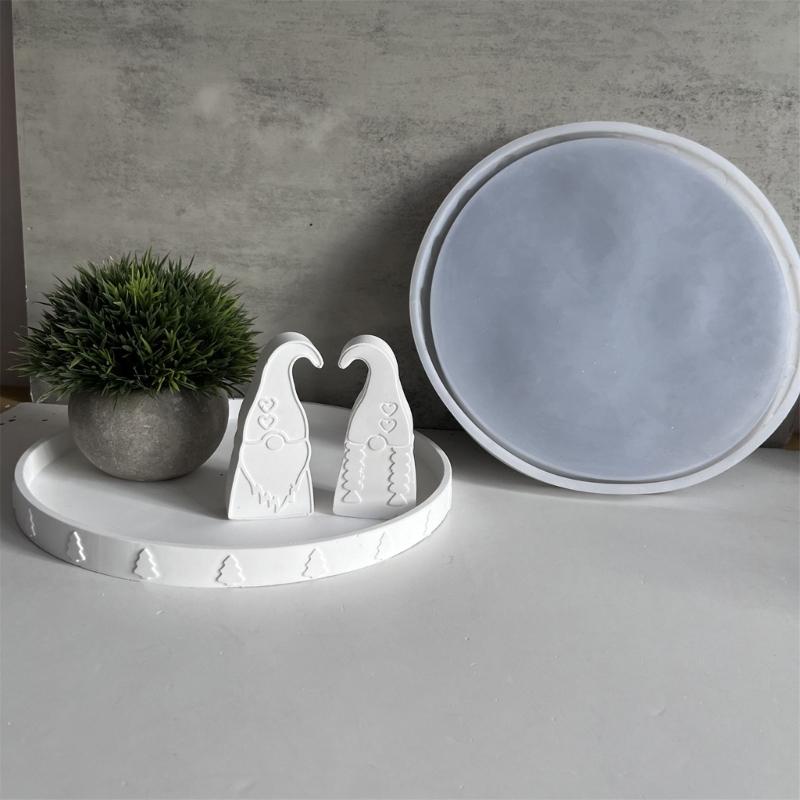 Multifuntional Silicone Mold Easy Releasing Mold with Christmas Tree Serving Tray Moulds for Holiday Craft and Trays
