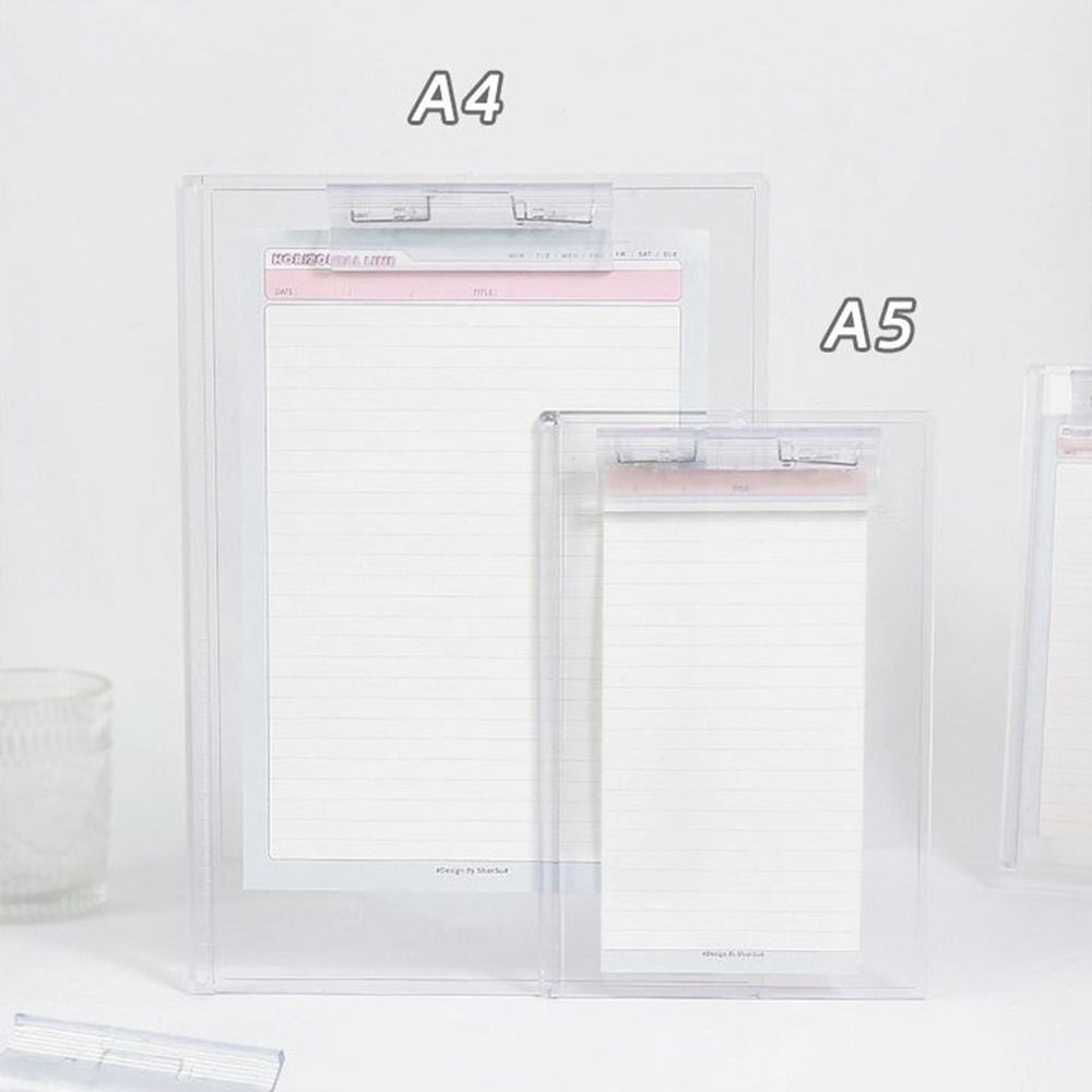 A4/A5 Clipboard Transparent Writing Pad High Quality File Folder Board  School Office Supplies