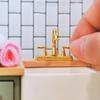 1 Piece Doll Accessories Toys New 1/12 Scale Dollhouse Miniature Simulated Bathroom Golden Mini Faucet Model