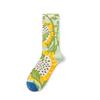 French Retro Abstract Oil Painting Mid-Calf Socks - Trendy Autumn/Winter High-Top Creative Combed Cotton for Women
