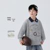 Boy's Cotton Blend Polo Collar Sweatshirt