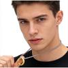 Stainless Steel Retro Finger Ring Pendant Necklace Handmade Neckchain for Women and Men Jewelry