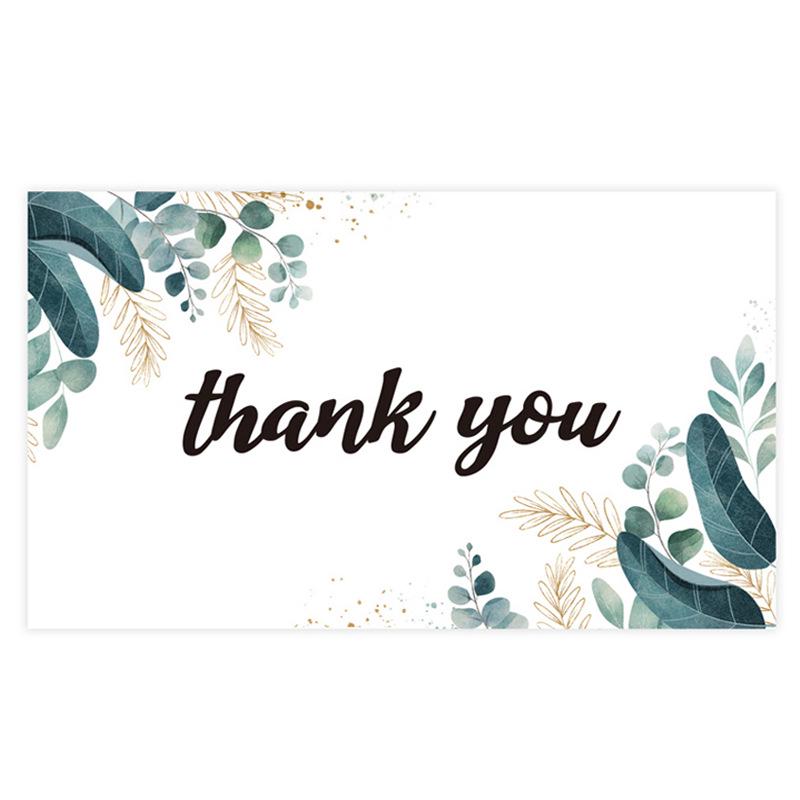 Pink 'Thank You' Cards - 50 Sheets/Pack for Gift Boxes, Decorations, and Postcards