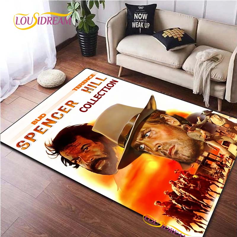Bud Spencer & Terence Hill Szőnyeg Nappalihoz Hálószobai Szőnyeg Konyhai Ajtó Gyerekek Csúszásmentes Padlószőnyegek fotózási kellékek Alfombra Szőnyeg