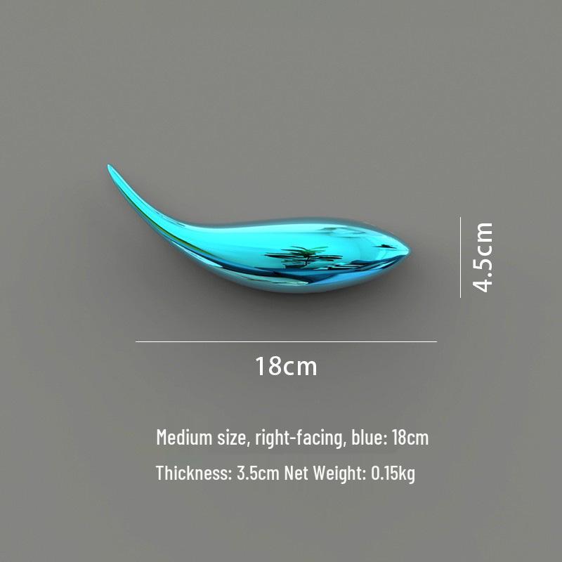 Electroplated Fish Resin Wall Hanging for Indoor Living Room