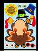 Childrens Delightful Xh100 Thanksgiving Turkey Stickers Family Puzzle Diy Craft Pack