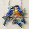 Birds Hanging Ornaments Acrylic Bird Window Decorations Colorful Sun Catchers for Christmas Trees Easter Parties Home Garden Patio Balcony Decor
