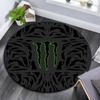 Monster Energy Round Area Rug,Carpet Rug for Living Room Bedroom Sofa Playroom Decor,Non-slip Floor Mat