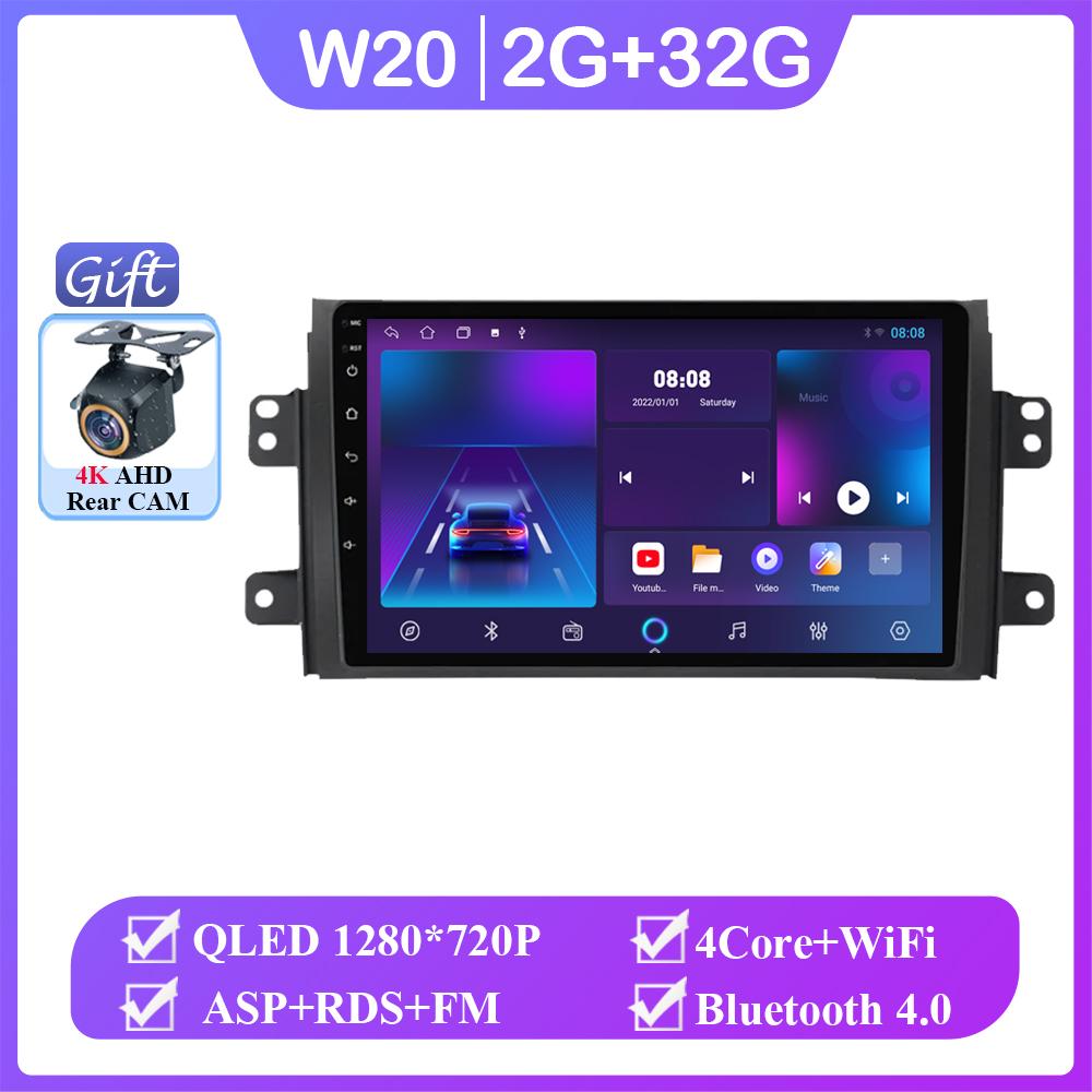 

Android 14 Автомобильное радио для Suzuki SX4 2006 - 2013 Fiat Sedici 2005-2014 Мультимедийный плеер Навигация 2Din Carplay Автомобильное радио Стерео