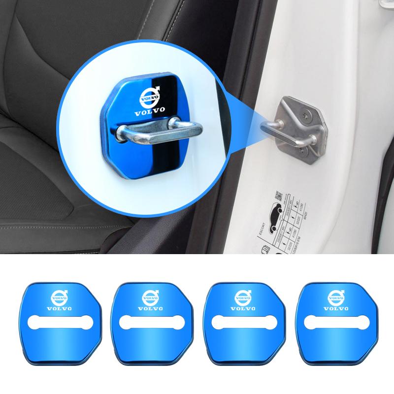 4pcs Car Door Lock Cover Antirust Protective Cap For Volvo Xc60 XC40 EX40 Xc90 S60 S90 EX30 V40 V60 V50 V90 S80 C40 V70 XC70 C30