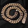 New Trendy 12mm Hip Hop Brass Cuban Link Chain Necklace for Men Engraved Iced Out Zircon for Weddings Parties and Gifts