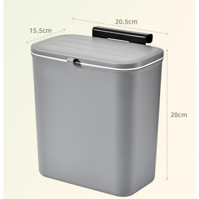 Bezproblemowe sprzątanie Oszczędność miejsca Biały Montowany na ścianie kosz na śmieci do kuchni - Wytrzymałe tworzywo sztuczne, Wielofunkcyjny pojemnik na śmieci
