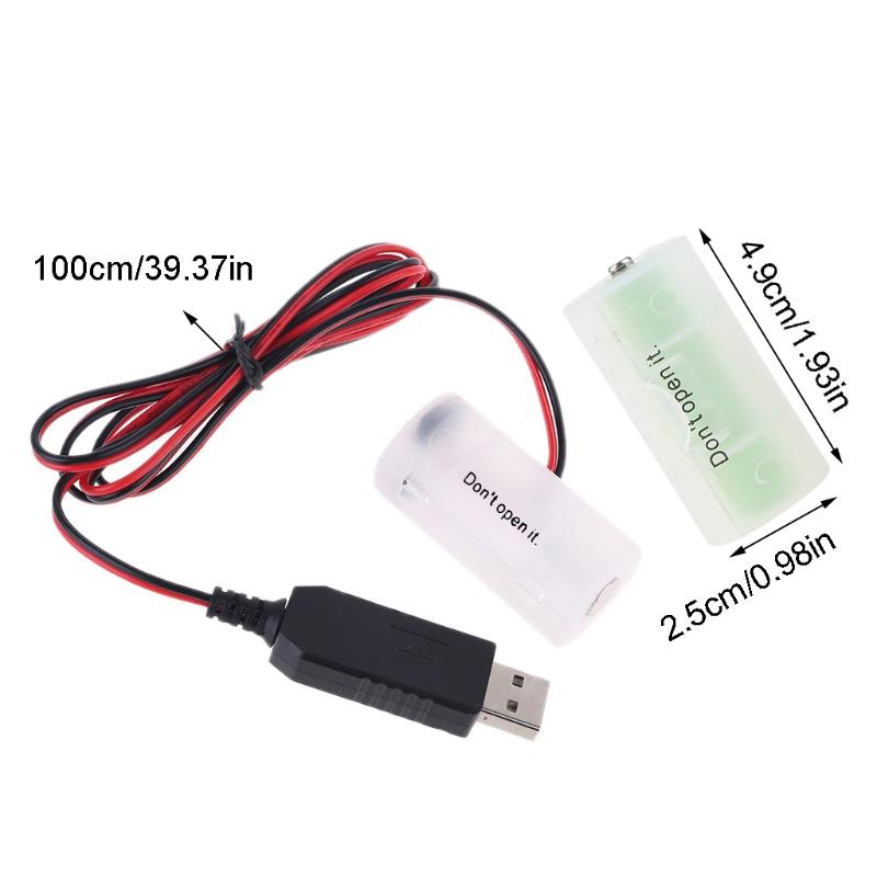 Battery Eliminator USB Power SupplyCable Replace 1.5V C Battery for Radio Electric Toy Clock LED Strip Light Calculator
