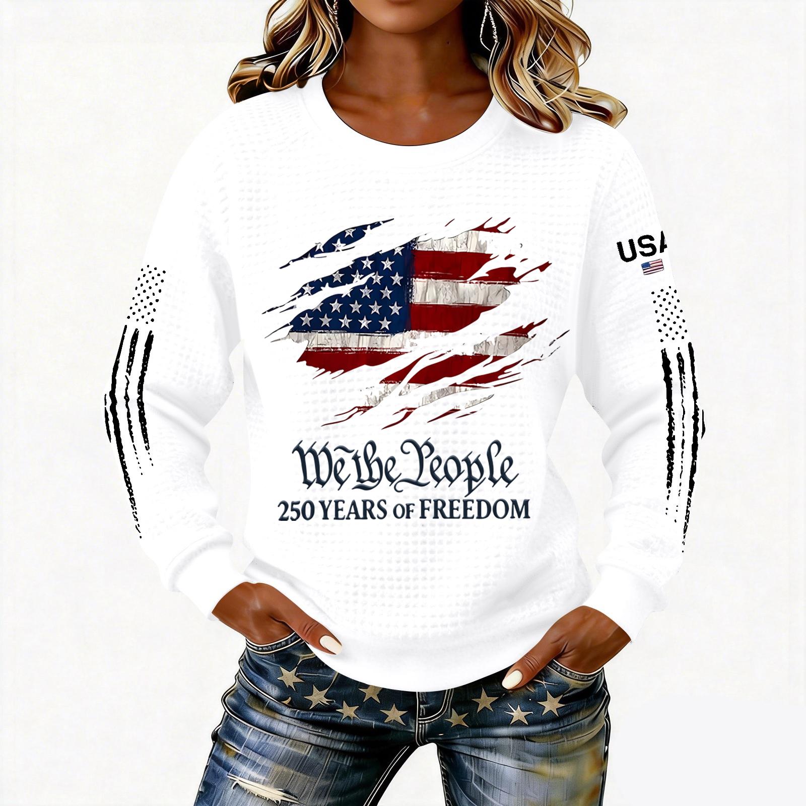 

Women s Fashionable Lightweight Long-Sleeved Pullover Sweatshirt With Printed Round Neck XL білий