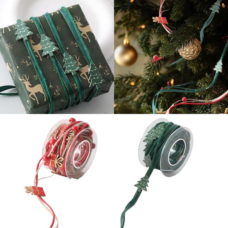 1Roll Handmade Decoration DIY Durable Christmas Packaging Ribbons Gifts Brightly Colored Flexible Creative
