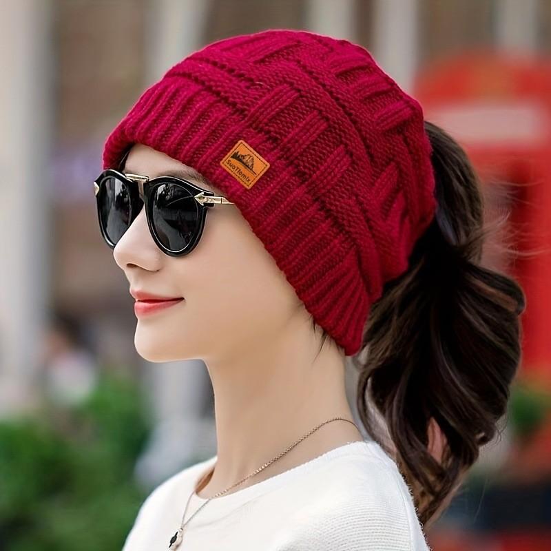 Knit Hat For Women With Windproof Warmth Casual Style For Fall Winter