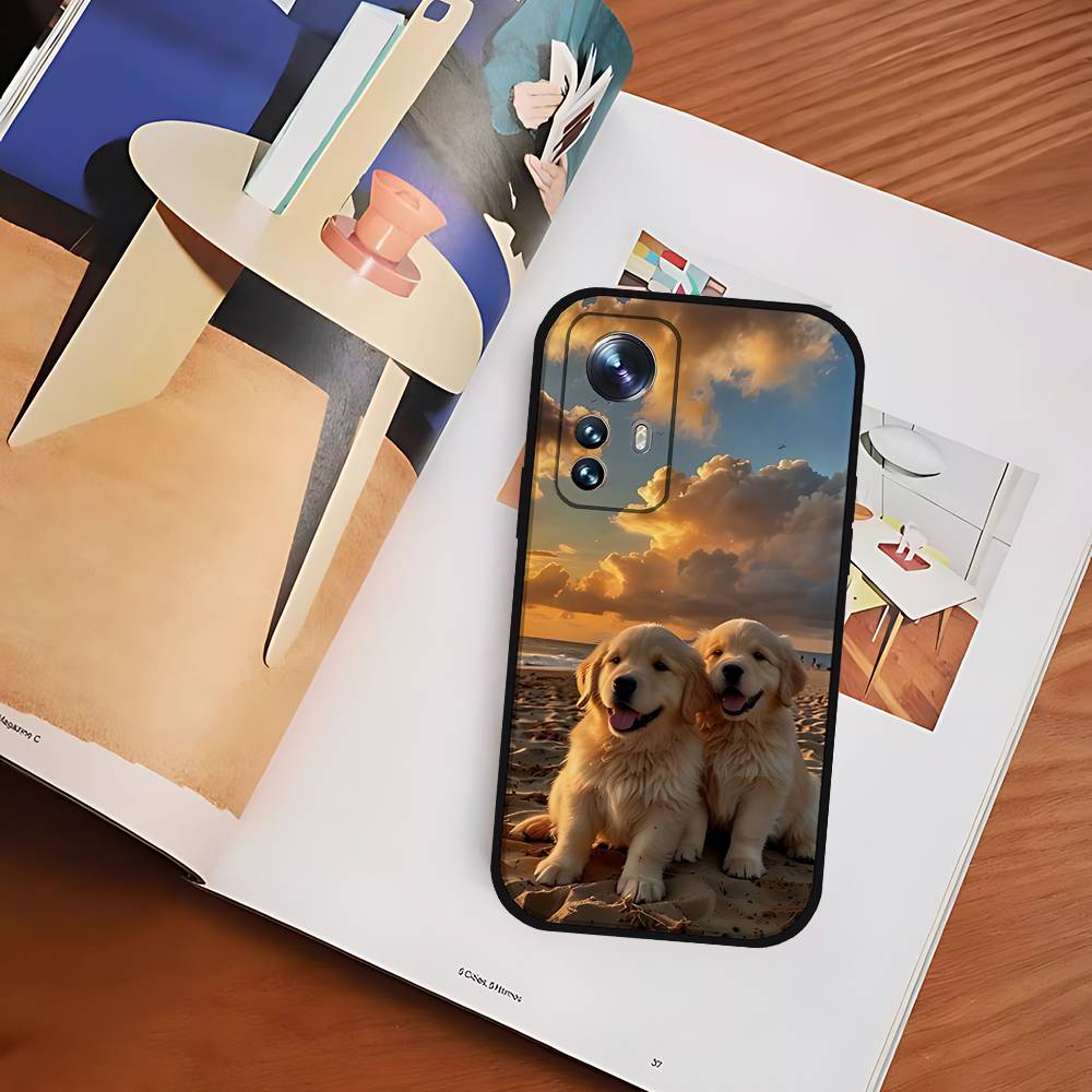 

C-Cute-P-Puppys Black Shockproof Phone Case Snug Fit For Xiaomi 12,11,12S Ultra & Redmi Note 11,10T,9,9A,8Pro,8T,5G RedmiNote114G 11S