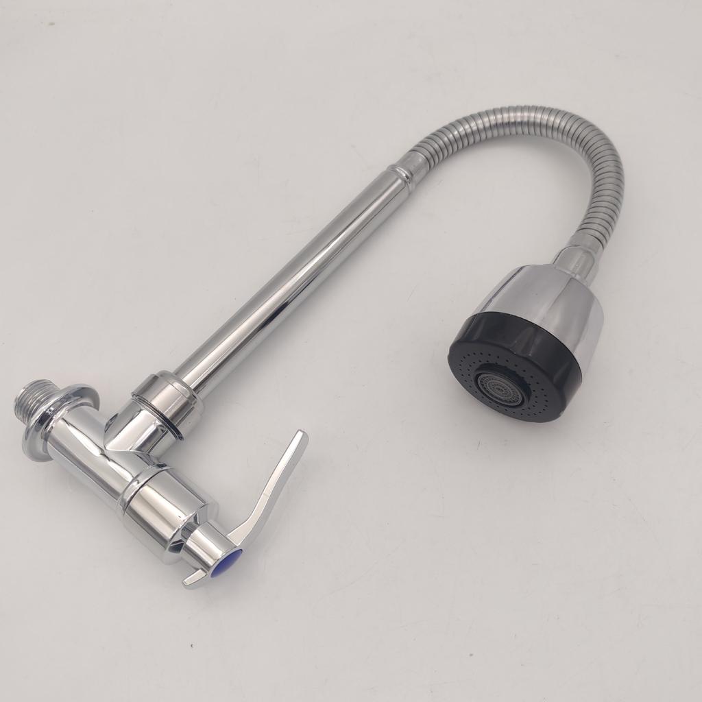 Modern Single-Hole Household Basin Mixer Faucet Universal Hot Cold Washbasin Tap Ceramic Valve Plastic Kitchen Taps for Kitchen