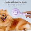 Komfortabler Griff Haustierbürste Langer Griff Katzenbürste 3-in-1 Katzen-Dampfbürste zum Entfilzen, zur Fellpflege, zur Haustierhaarentfernung für Katzen