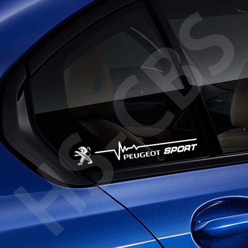 Car Sports Sticker Logo Rear Windshield Decal Window Door Bumper Trunk Decoration Stickers For Peugeot 207 307 308 407 408 508