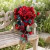 Flower Arrangement Layered Cascading Teardrop Bridal Bouquet Lens-Ready for