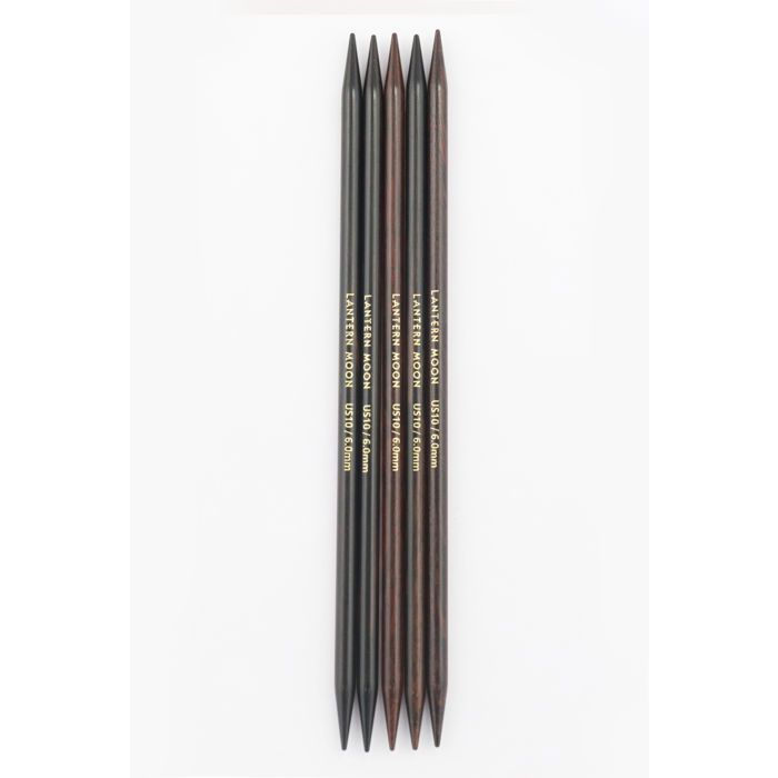 Aiguilles double pointe KnitPro en ébène 15cm 6mm - 350011