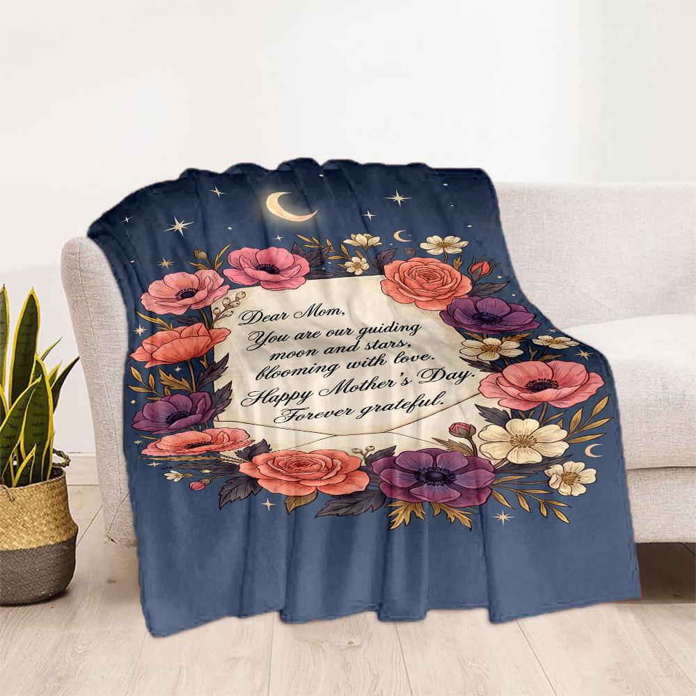 Mom's Heart And Love Blanket Suitable for Sofas,travel, Living Rooms Also a Good Gift for Friends and Family Suitable for All Seasons.