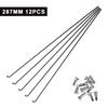 Bicycle Repair Parts 12PCS Bicycle Spokes with Nipples 45# Anti-Rust Steel Wheel Steel Wire Strip