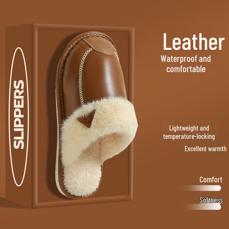 Kenuo Осенне-зимние домашние плюшевые хлопковые тапочки