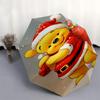Winnie the Pooh, Christmas Automatic Opening and Closing Umbrella, Compact Travel Umbrella, Lightweight and Portable, Suitable for Beach Com