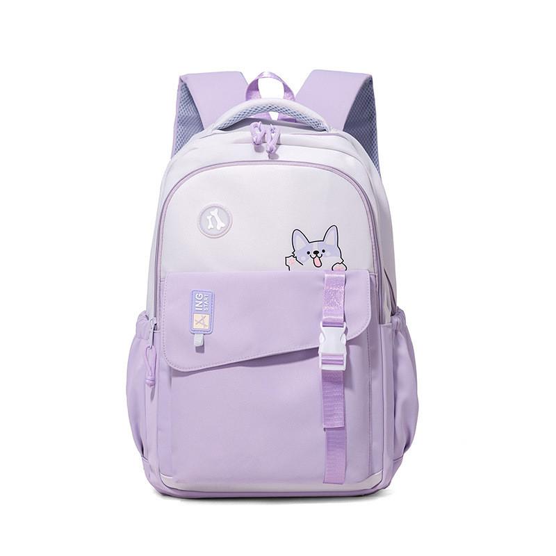 Large Capacity Simple Backpack With Puppy Print And Letter Design Daily For