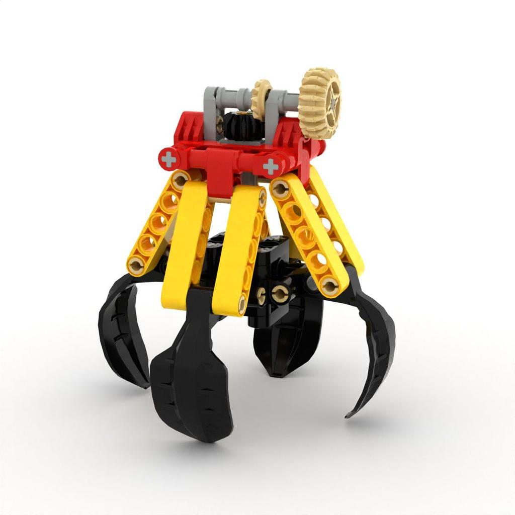 Self-Locking Brick Moc Construction Blocks Technical Parts Technical 4 Lifting Claws  For Young Boys Kids Plaything