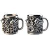 1/2 Piezas Taza de Café con Diseño de Motor de Coche 3D Taza de Acero Inoxidable y Resina Tazas de Cerveza Accesorios Divertidos para Beber Para el Hogar y la Oficina Bar