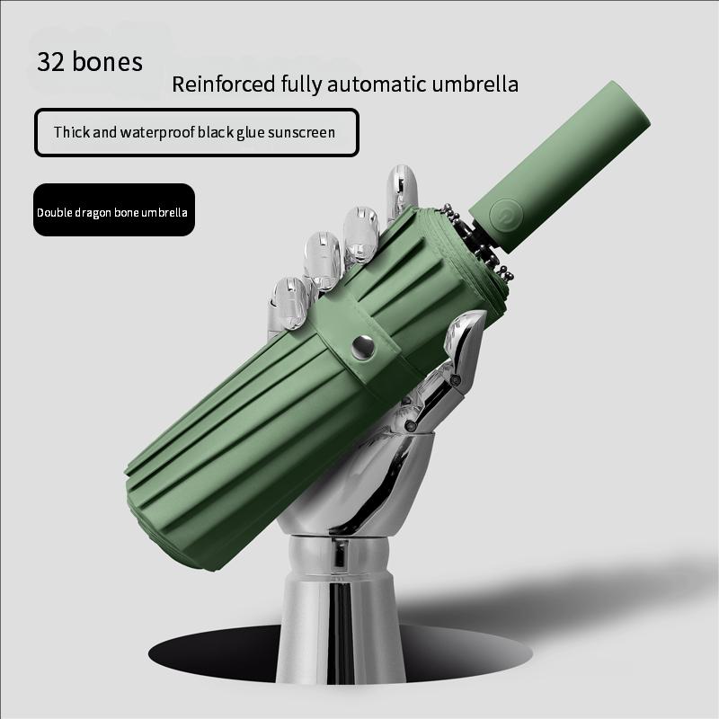 

Полностью автоматический зонт с 32 спицами для женщин, 16 спиц, двойной киль плюс увеличение для мужчин, защита от солнца, оптом П metal-fiber composite&16K