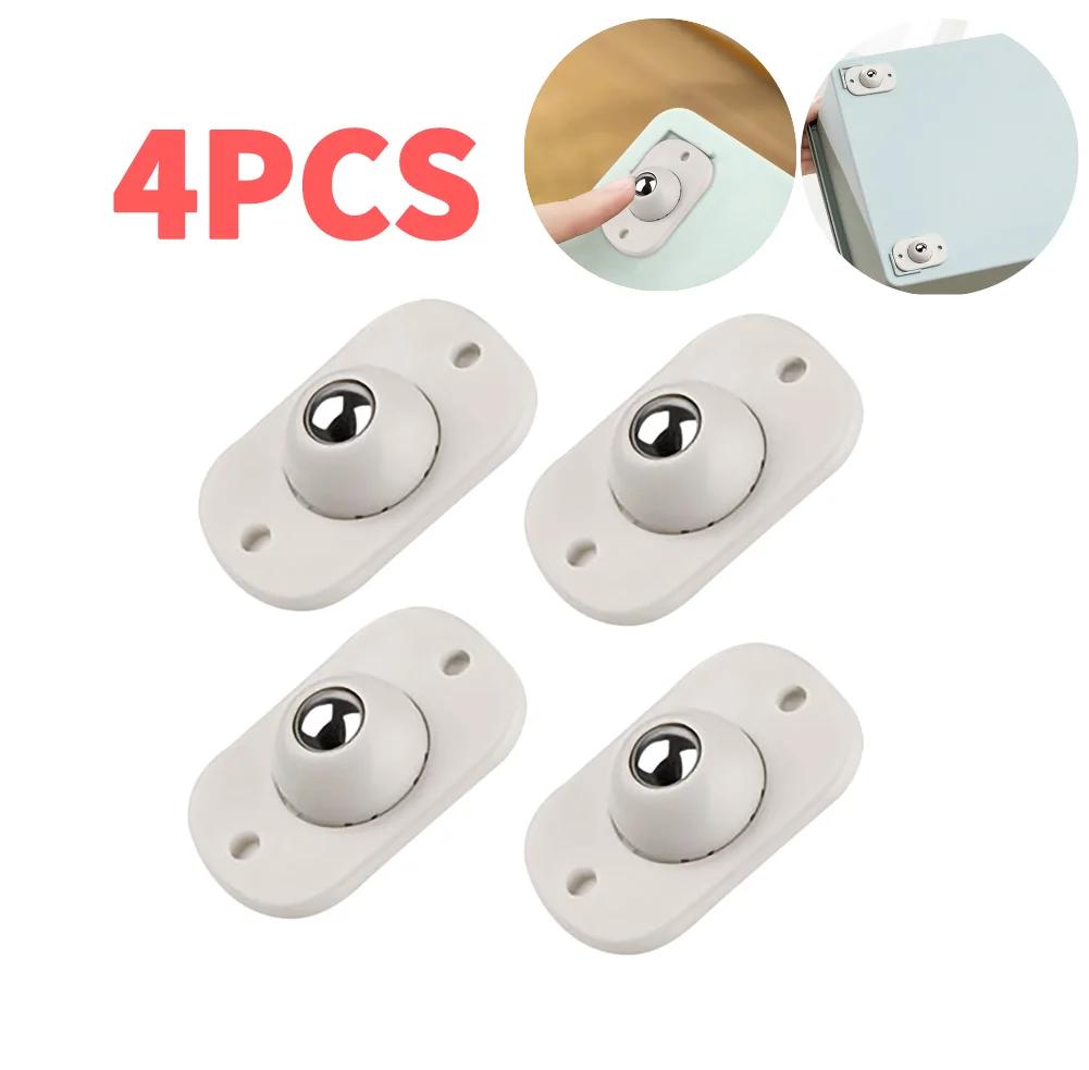 

4-40 шт. самоклеящиеся роликовые колеса из нержавеющей стали с вращением на 360 градусов для мебельного ящика для хранения, роликового мусорного контейнера