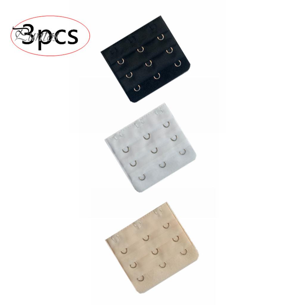 3Pcs 2/3/4 Hooks Adjustable Underwear Strap Extension Bra Buckles Extenders