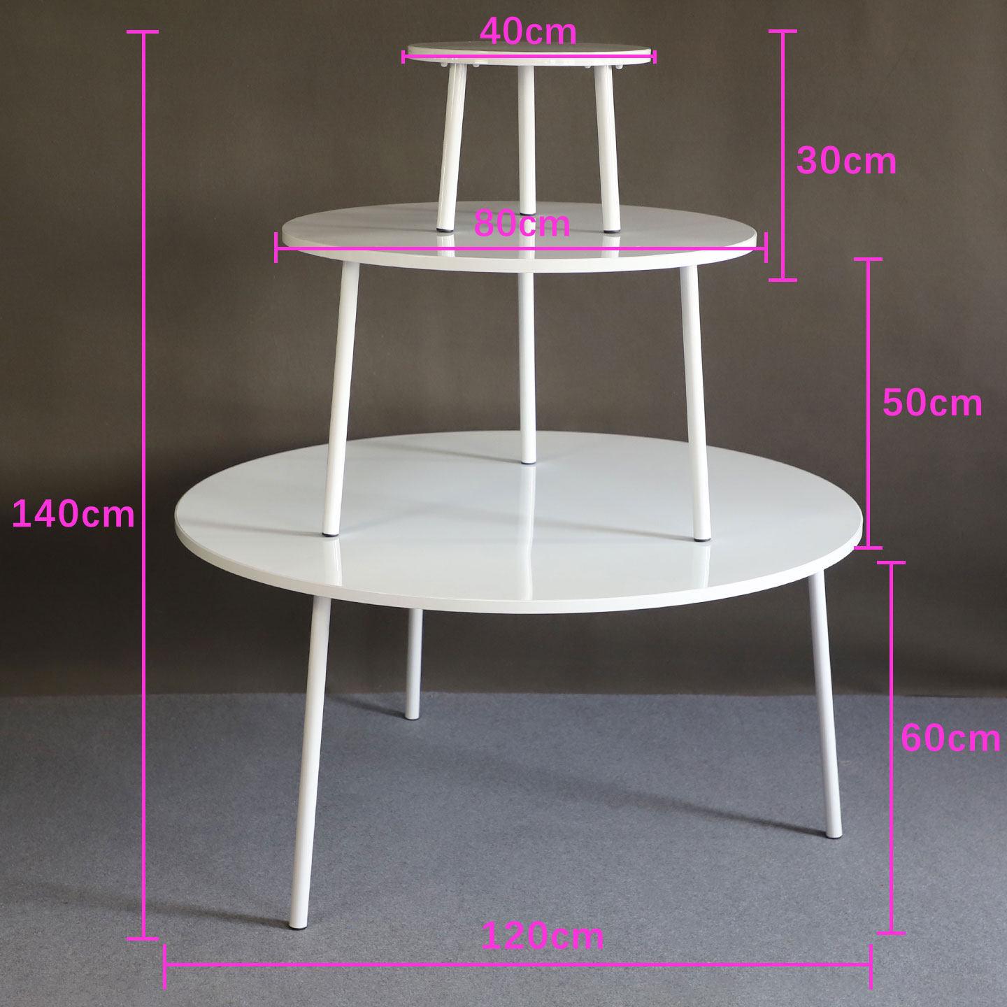 Three-Tier Wrought Iron Wedding Dessert Stand for Cakes and Parties