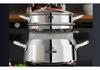 304 Stainless Steel Three-Layer Deep Soup Pot for Induction and Gas Stoves - Ideal for Baby Bottles, Stock, and Porridge.