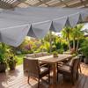 UV Protection Wave Retractable Sun Shade Canopy Waterproof Garden Sunshade Net  Pergola Frame