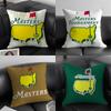 Masters Golf Printing Cushion Cover Pillowcase Comfort Sofa Bed Silky Elegant Invisible Zipper Decorative Cushion Cover