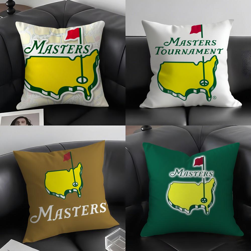 Masters Golf Printing Cushion Cover Pillowcase Comfort Sofa Bed Silky Elegant Invisible Zipper Decorative Cushion Cover