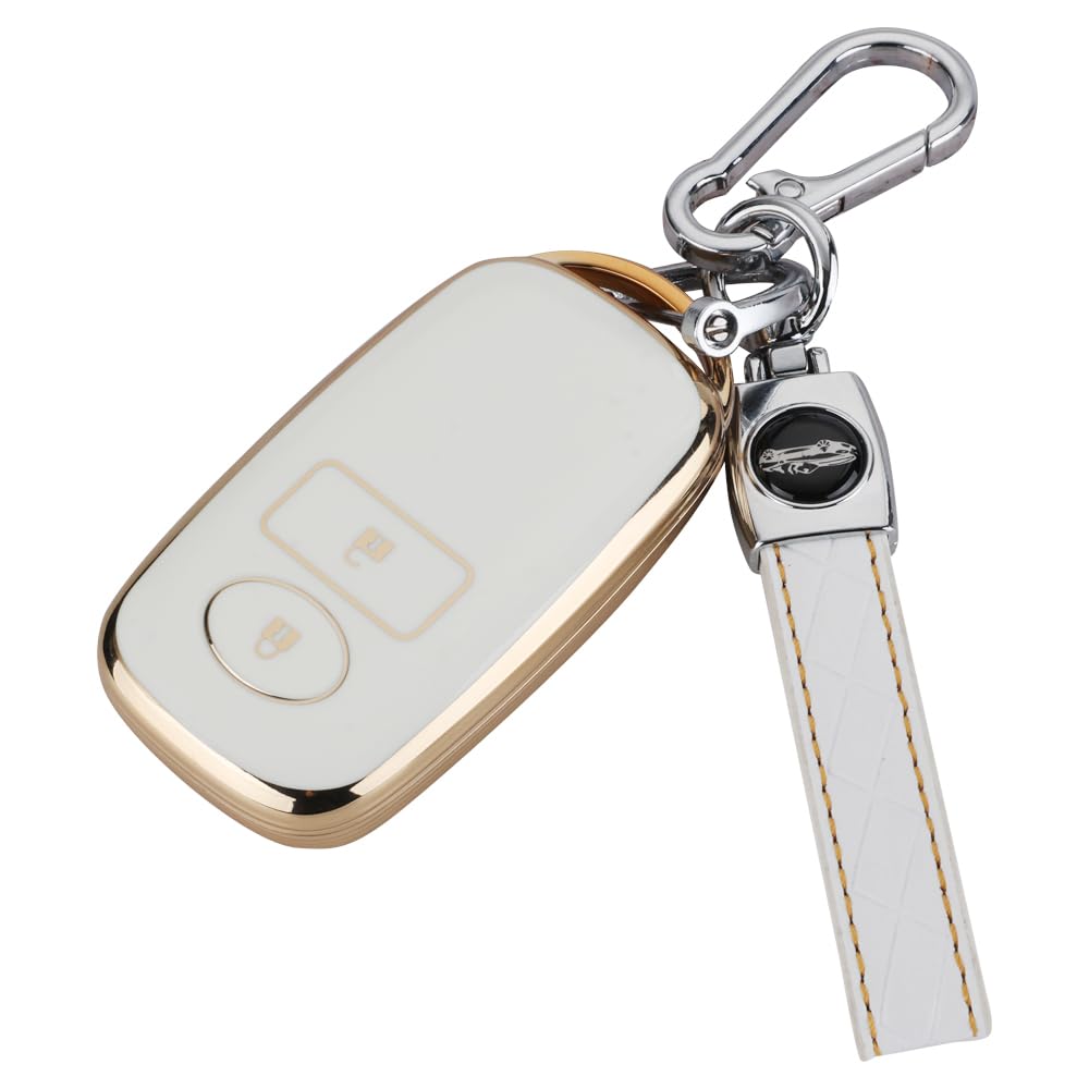 

Кинотака Тойота Райс Дайхатсу Рокки Новый Тафт Новый Танто Чехол для ключа Новый Руми ТПУ Чехол для ключа RAIZE ROCKY TAFT TANTO CUSTOM с брелоком для ключей (белый) белый