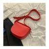 IELGY women's red PU bag, fashionable retro saddle bag