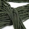 Nylon Mesh Hammock: Indoor/Outdoor Single-Person Swing with Thick Netting and Rings