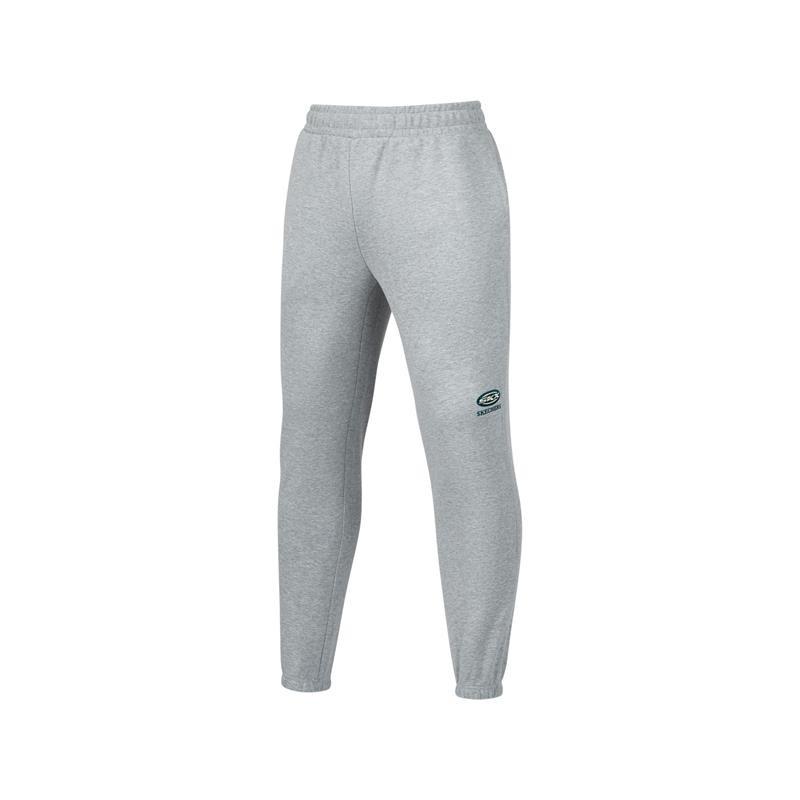 Skechers Skx Classic Sports Series Simple Brand Logo Breathable Comfortable Knitted Cuffed Casual Pants Men bottoms Light-Gray P423M042-00RP S