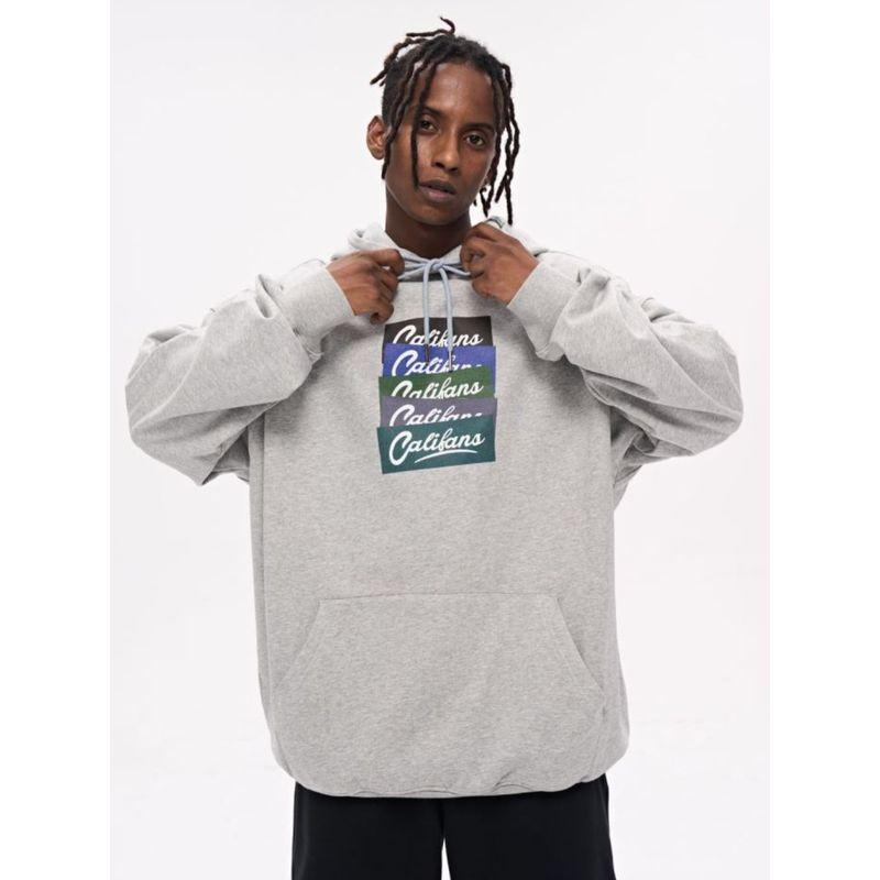 Califans Heavy Drawstring Hoodie Men's American Casual Hip-hop Loose Oversize Drop Shoulder Hoodie Tide